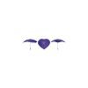 Purple Heart-Shaped Wedding Umbrella - Image 2