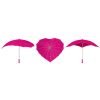 Cerise Pink Heart-Shaped Wedding Umbrella - Image 2