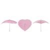 Baby Pink Heart-Shaped Wedding Umbrella - Image 2