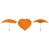 Orange Heart-Shaped Wedding Umbrella - Image 2