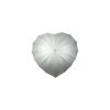 Silver Heart-Shaped Wedding Umbrella