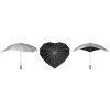 Silver Heart-Shaped Wedding Umbrella - Image 2