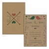 'Love Birds' Vintage Printed Engagement Invitations / pack of 10 - Image 2