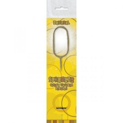 Numeral Cake Sparkler / Gold / #0