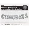 Silver Foil Balloon Banner Kit / CONGRATS - Image 2