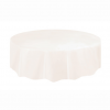 Round Plastic Tablecover 84" Diameter / Ivory - Image 2
