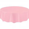 Round Plastic Tablecover 84" Diameter / Lovely Pink - Image 2