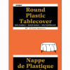 Round Plastic Tablecover 84" Diameter / Orange