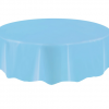 Round Plastic Tablecover 84" Diameter /Powder Blue - Image 2