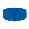 Round Plastic Tablecover 84" Diameter / Royal Blue - Image 2