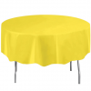 Round Plastic Tablecover 84" Diameter / Sunflower Yellow - Image 2