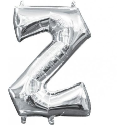 thumbnail interactive-video image 1 of 16\" Silver Letter Mem Hebrew Air Filled Foil Balloon – Bargain Balloons USA 1 of 10