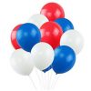Union Jack Theme Professional Quality Balloons / Red, White & Blue / Mix Pack of 18