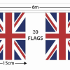 Cloth / Textile Union Jack 20 x Flag Bunting 6m HIGH QUALITY - Image 2