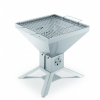 THÜROS Stainless Steel Contemporary Modern Fire Pit with Cooking Grate - Image 2