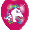 Unicorn 6  Latex Balloon Pack - 3x Green 3x Pink - Image 3