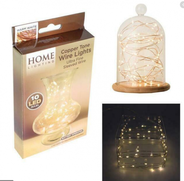 Home Lighting Copper Tone Wire Lights (HALF PRICE SALE)