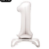Giant Standing 30" Foil Balloon - Silver - Number 1