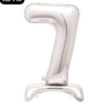 Giant Standing 30" Foil Balloon - Silver - Number 7