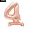Giant Standing 30" Foil Balloon - Rose Gold - Number 4