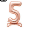 Giant Standing 30" Foil Balloon - Rose Gold - Number 5