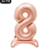 Giant Standing 30" Foil Balloon - Rose Gold - Number 8