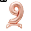 Giant Standing 30" Foil Balloon - Rose Gold - Number 9