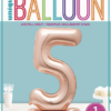 Giant Standing 30" Foil Balloon - Rose Gold - Number 5 - Image 2