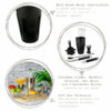 Rink Drink 6 Piece Boston Cocktail Shaker Set - Black - Image 7