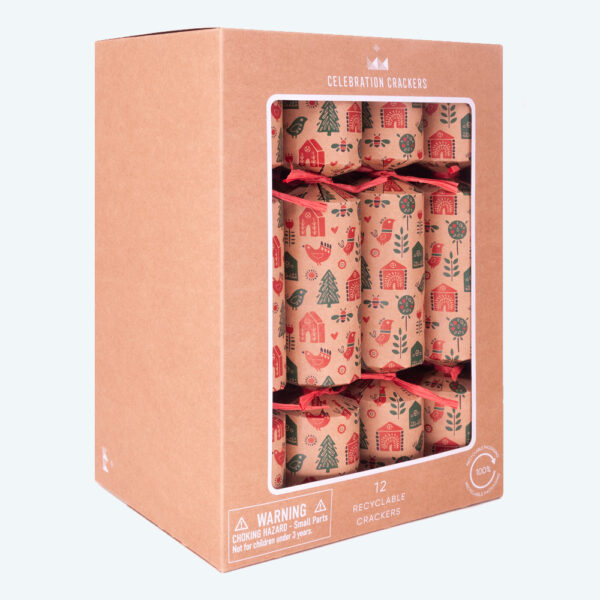 Luxury Crackers - Red & Green Skandi FSC Mix