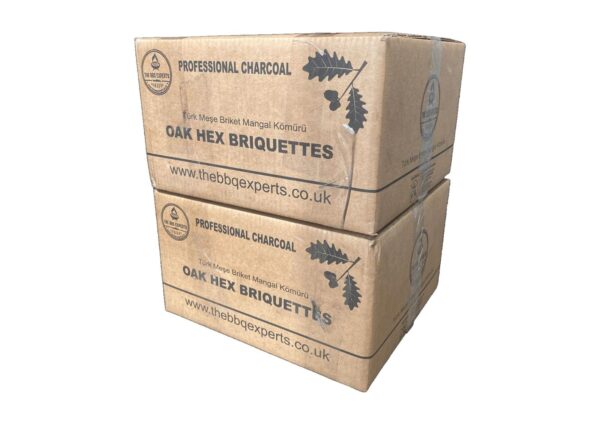 Exclusive Turkish Oak Charcoal Hex Briquettes - 20kg Box