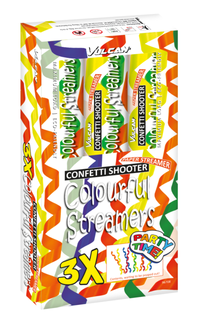 Confetti Shooter 30cm - Colourful - BULK BUY
