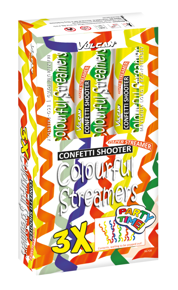 Confetti Shooter 30cm - Colourful - BULK BUY