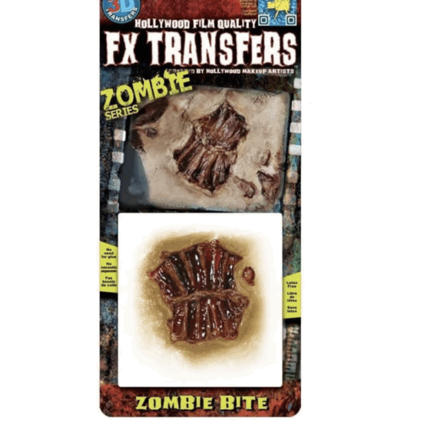 Latex Free Hollywood Film Quality 3D Halloween Injury FX Transfer / ZOMBIE Bite - Image 2