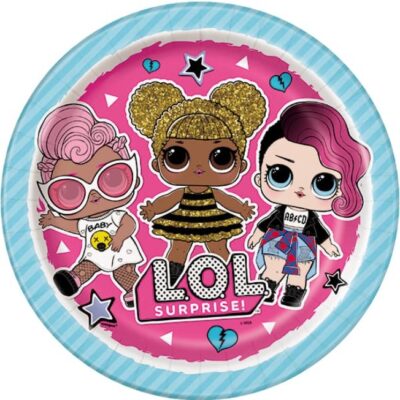LOL Surprise Paper Plates x8  **CLEARANCE**
